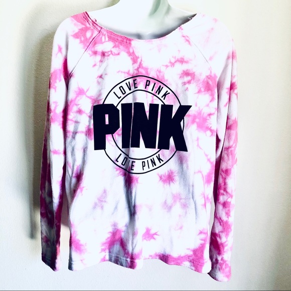 PINK VICTORIA SECRET TIE DYE SWEATER.SIZE X SMALL - Picture 4 of 6